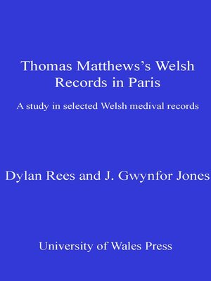 cover image of Thomas Matthews' Welsh Records in Paris